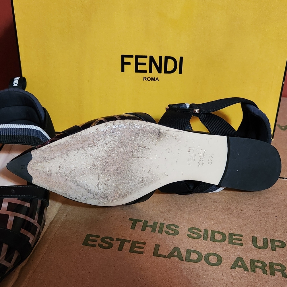 Fendi Sling Back Flats